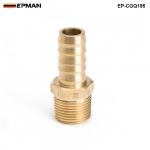 EPMAN -1/2 inch Hose Barb X 3/8" NPT - Male Insert Brass Hose Fitting For Fuel pump/Oil cooler For Honda Civic EP-CGQ195 