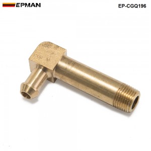 EPMAN -45mm Brass Boost Hose Barb to Male Thread Elbow Fitting For Garrett T2 T3 Turbo 1/8