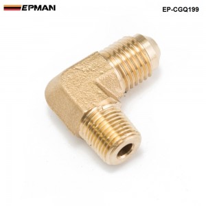  EPMAN -1/8NPT to AN4 -4 Forged 90 Degree Brass Fitting For Turbo, Oil, Brake Adapter EP-CGQ199 