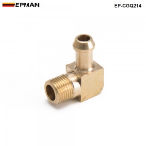 EPMAN - Brass Boost Hose Barb to Male Thread 45 Degree Elbow Fitting For Garrett T2 T3 Turbo 1/8