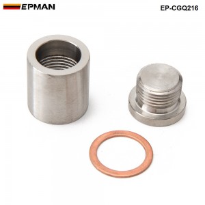  EPMAN -Racing Sport T304 1"Stainless Steel O2 / Oxygen Sensor Exhaust Bung (18mm x 1.5) W/plug EP-CGQ216