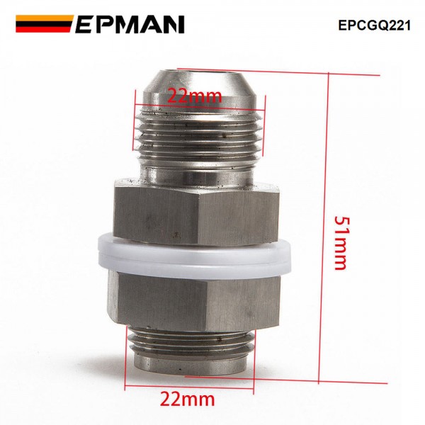 EPMAN Car Universal Turbo Steel Oil Pan Return Drain Plug Adapter Bung Fitting 10AN Weldable EPCGQ221