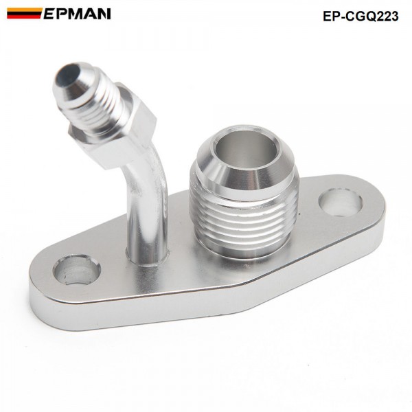 EPMAN -Turbo Oil Feed & Drain Flange For TOYOTA CT20 CT26 4AN 10AN (M8 x 1.25mm) EP-CGQ223