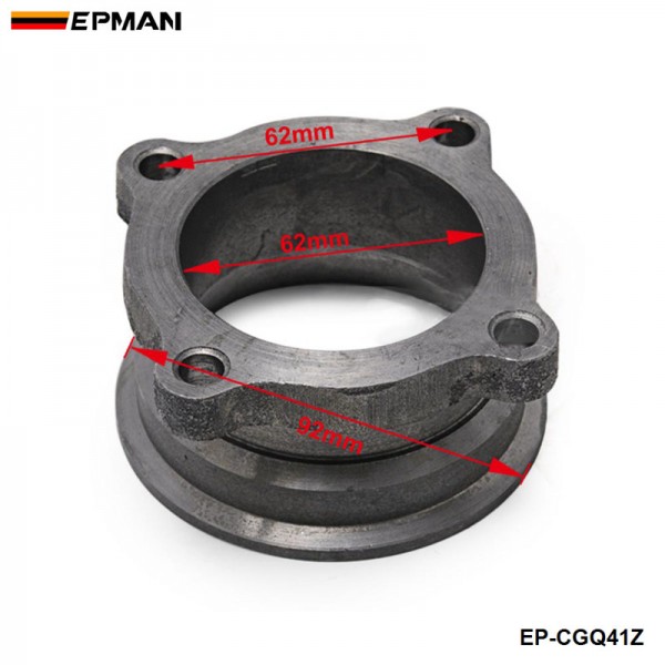 EPMAN - 2.5" inner diameter 4 bolt downpipe exhaust flange to 3" v band adaptor (turbo) EP-CGQ41Z