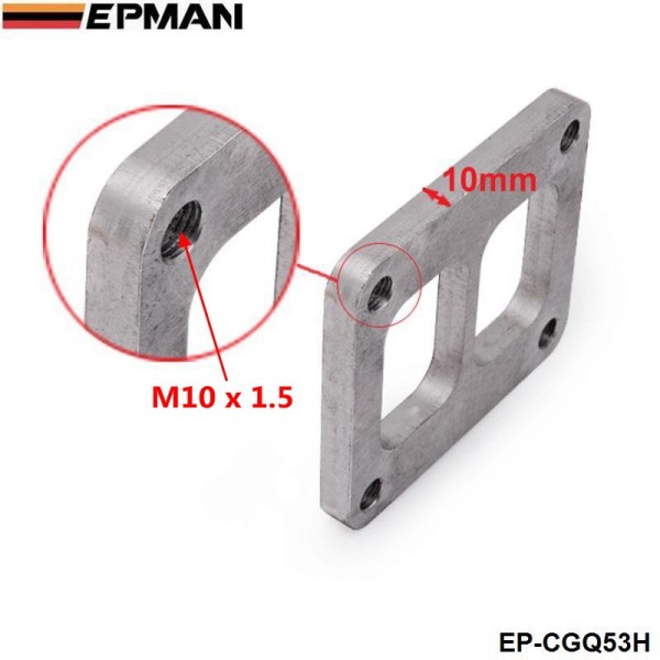 EPMAN 1/2" Thick T4/T04/GT45/GT40 Twin Scroll Turbo Turbine Inlet Weld Flange - Universal Stainless Steel Adapter for Audi, Honda, Nissan EP-CGQ53H