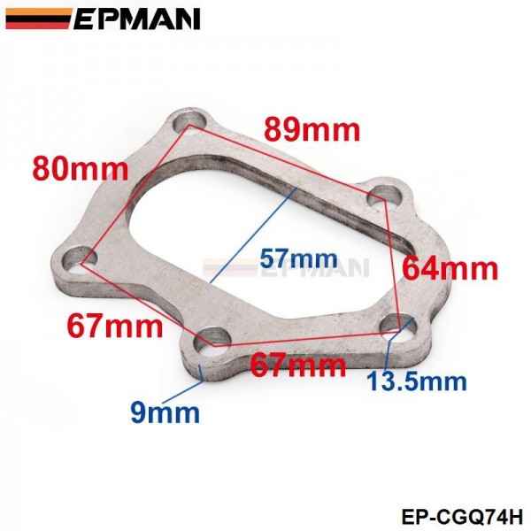 EPMAN - For subaru Turbo Outlet Flange to Downpipe Flange 9mm stainless steel TD04 EP-CGQ74H