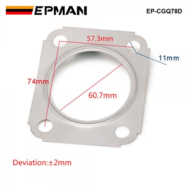 EPMAN For Mitsubishi GST GSX 4G63 METAL STAINLESS TURBO MANIFOLD EXHAUST INLET GASKET EP-CGQ78D