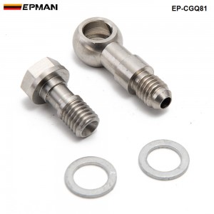 Turbo Banjo Bolt Kit M10 x 1.5 mm to 4AN w/ 1.8mm Restrictor Oil Feed For TD04 TD05 TD06 EP-CGQ81