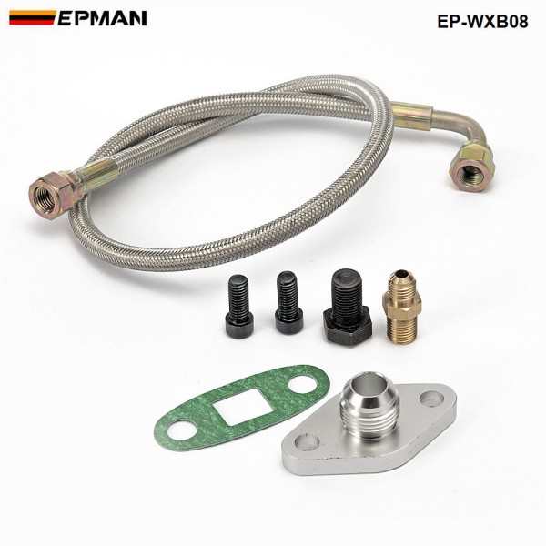 EPMAN - Oil Feed Line Kit Flange Single Turbo For Toyota Supra 1JZGTE 2JZGTE 1JZ/2JZ EP-WXB08