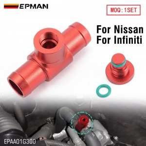 EPMAN Upgraded Aluminum Heater Hose Connector for Nissan 350Z 03-08 For Infiniti Q45 G35 M35 M45 M56 FX35 QX50 QX70 Replace#:92500-AR000 EPAA01G300