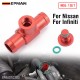 EPMAN Upgraded Aluminum Heater Hose Connector for Nissan 350Z 03-08 For Infiniti Q45 G35 M35 M45 M56 FX35 QX50 QX70 Replace#:92500-AR000 EPAA01G300