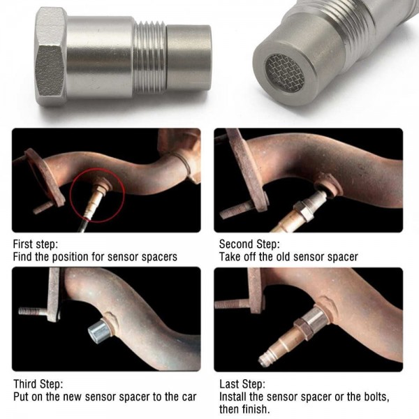 EPMAN 10PCS M18*1.5 Car O2 Oxygen Sensors Protective Plug Adapter Stainless Steel Engine Light Eliminator Adapter EPAA08G19K EPMAN 10PCS M18*1.5 Car O2 Oxygen Sensors Protective Plug Adapter Stainless Steel Engine Light Eliminator Adapter EPAA08G19K
