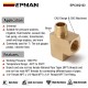 EPMAN Extruded Barstock Street Tee T Female Male Brass Fitting 1/4 NPT Oil Water Gas Pipe/Tank EPCGQ123