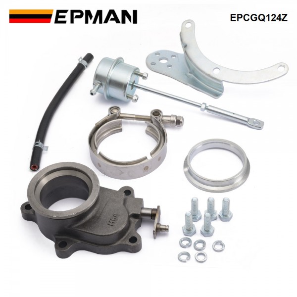 Internal Wastegate Conversion Kit For T3/T4 TO4E Turbo – 5-Bolt To V-Band, Includes Actuator