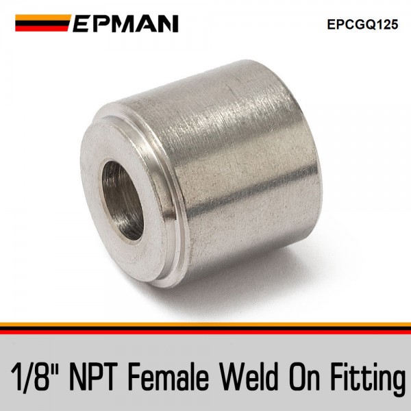 EPMAN 1/8" NPT Female Coupling Bung Stainless Steel Weld On Fitting For Turbo Oil Feed / Sensor Round EPCGQ125 EPMAN 1/8" NPT Female Coupling Bung Stainless Steel Weld On Fitting For Turbo Oil Feed / Sensor Round EPCGQ125