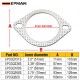 EPMAN Car Turbo 2-Bolt Holes Gasket For Catback Exhaust Header Down Pipe Manifold Flange 2" 2.36" 2.5" 2.75" 3" EPMAN Car Turbo 2-Bolt Holes Gasket For Catback Exhaust Header Down Pipe Manifold Flange 2" 2.36" 2.5" 2.75" 3"