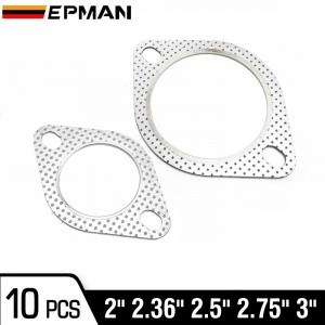 EPMAN Car Turbo 2-Bolt Holes Gasket For Catback Exhaust Header Down Pipe Manifold Flange 2" 2.25" 2.5" 2.75" 3"