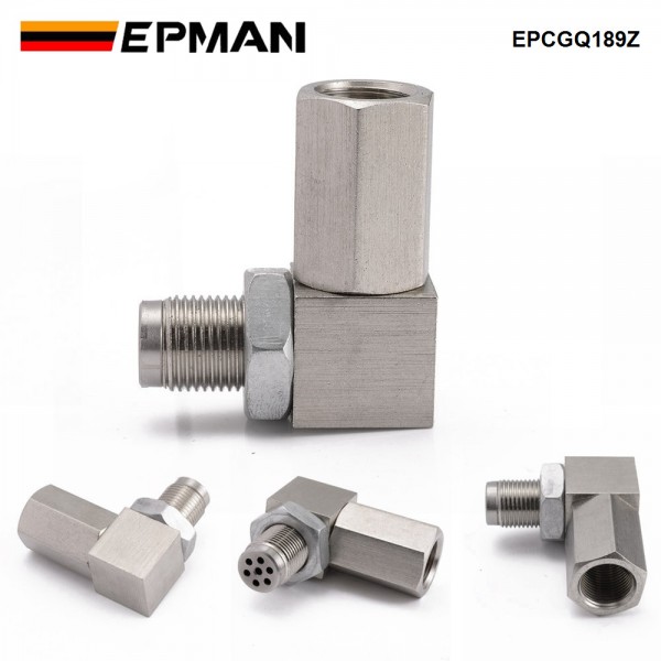 EPMAN Universal M18*1.5 O2 Oxygen Sensor Extender Connector 90 Degree 02 Bung Extension Catalytic Converter Spacer EPCGQ189Z