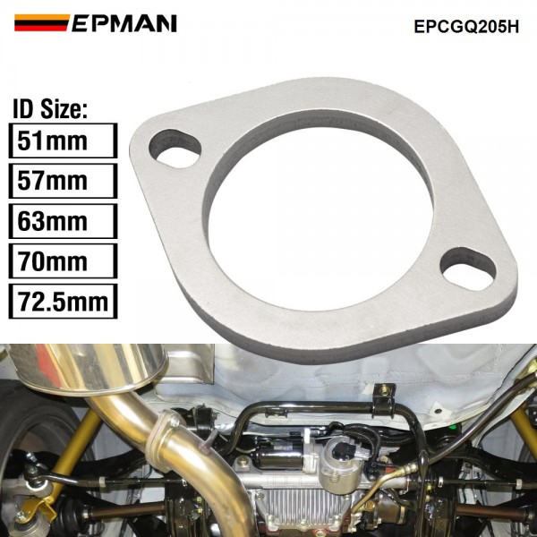 EPMAN Universal Exhaust Flange 2" 2.25" 2.5" 2.75" 3" Catback Exhaust 2 Blots Downpipe Muffler Cat Weldable EPCGQ205H