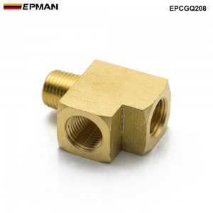 EPMAN Brass Pipe Fitting Barstock Street Tee T 3 Way NPT 1/8"F x 1/8" F x 1/8" Male Adapter Fittings F/Pipe/Tank EPCGQ208
