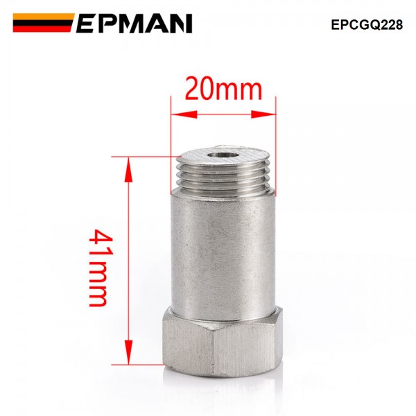 EPMAN 10PCS O2 Oxygen Sensor Spacer Test Pipe Extension Extender Adapter CEL M18X1.5 HHO 41mm Bung Test Pipe EPCGQ228