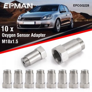 EPMAN 10PCS O2 Oxygen Sensor Spacer Test Pipe Extension Extender Adapter CEL M18X1.5 HHO 41mm Bung Test Pipe EPCGQ228
