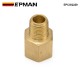 EPMAN 1/8" NPT Male to 1/8" BSPT Female Brass Pipe Fitting Connector Adapter For Pressure Gauge Air Gas Fuel Water EPCGQ229