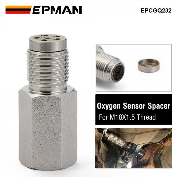 EPMAN O2 Oxygen Sensor Spacer M18x1.5mm Engine Adapter Bung Catalytic Hot Converter 02 Diagnostic Plug EPCGQ232 EPMAN O2 Oxygen Sensor Spacer M18x1.5mm Engine Adapter Bung Catalytic Hot Converter 02 Diagnostic Plug EPCGQ232