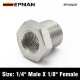 EPMAN 1/4" Male NPT X 1/8" Female NPT Reducer Adapter Fitting Threaded NPT Hex Bushing Forged 304 Stainless Steel EPCGQ237