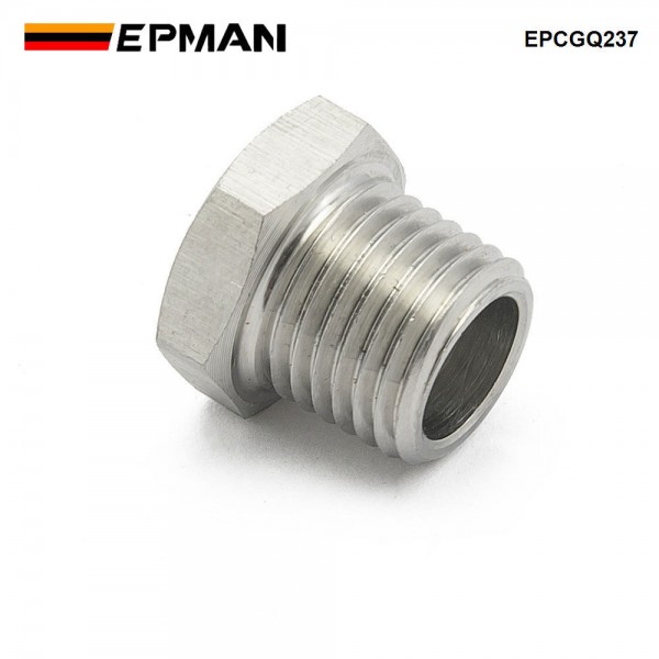 EPMAN 1/4" Male NPT X 1/8" Female NPT Reducer Adapter Fitting Threaded NPT Hex Bushing Forged 304 Stainless Steel EPCGQ237