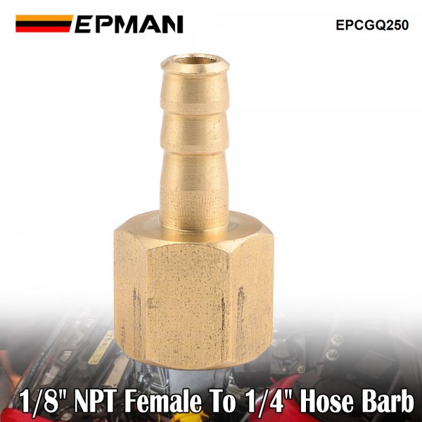 EPMAN 1/8" NPT Female Thread To 1/4" 6.35MM Hose Fitting Adapter Coupler Connector Adapter EPCGQ250