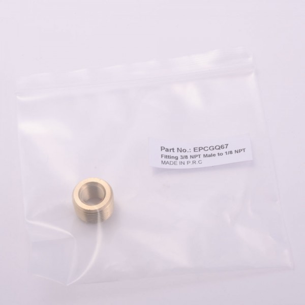 EPMAN Brass Pipe Fitting 3/8" NPT Male to 1/8" NPT Female Reducer Face Bushing EPCGQ67 EPMAN Brass Pipe Fitting 3/8" NPT Male to 1/8" NPT Female Reducer Face Bushing EPCGQ67