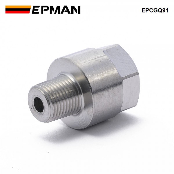 EPMAN 1/8" NPT Male to M10x1.0 Female Stainless Steel Oil Pressure Gauge Flare Union Adapter EPCGQ91 EPMAN 1/8" NPT Male to M10x1.0 Female Stainless Steel Oil Pressure Gauge Flare Union Adapter EPCGQ91