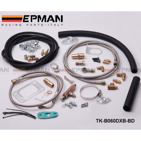 TANSKY Complete Turbo Oil Line Inlet Drain Return Kit T3T4 T3 T4 T70 T04S T04Z T4E TK-B060DXB-BD