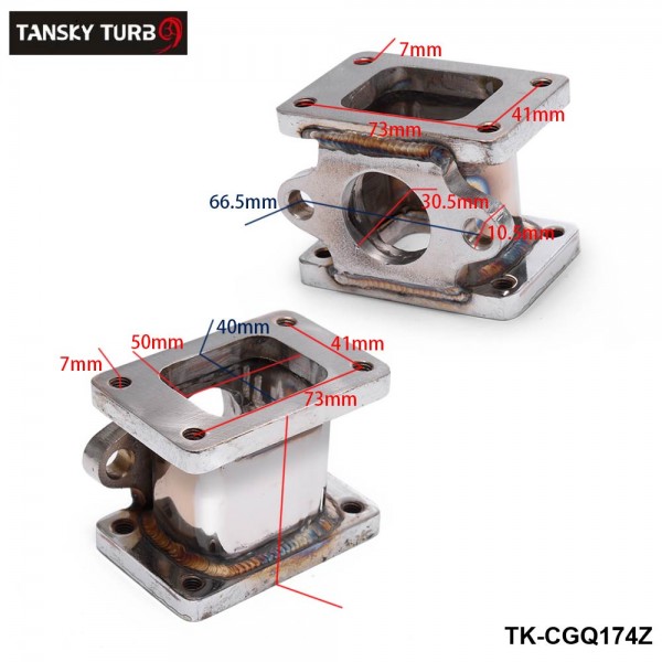 TANSKY T25 to T25, T2 to T2 EXHAUST ADAPTER FLANGE EXTERNAL WASTEGATE