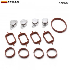 EPMAN 4 x 22mm Aluminium Swirl Flap Removal Repair Kit With Intake Manifold Gasket For BMW 320d 330d 520d 525d 530d TKYD82K