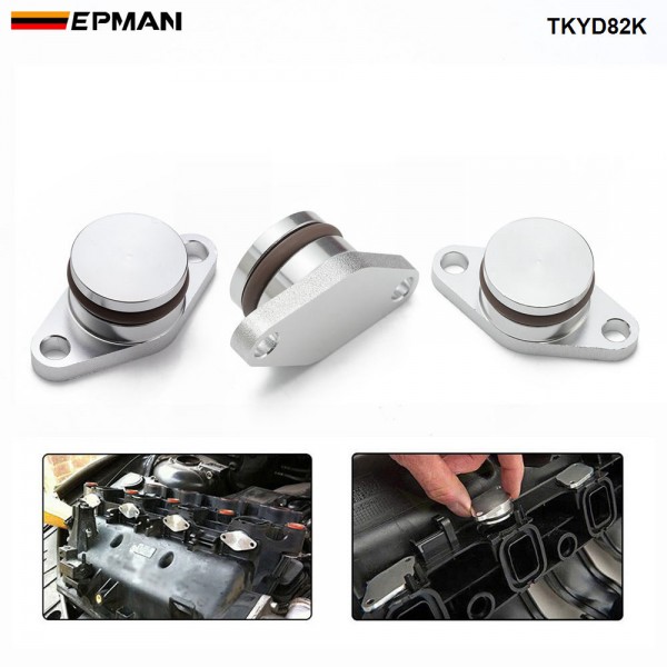 EPMAN 4 x 22mm Aluminium Swirl Flap Removal Repair Kit With Intake Manifold Gasket For BMW 320d 330d 520d 525d 530d TKYD82K