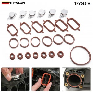 EPMAN 6 x 22mm Aluminium Swirl Flap Removal Repair Kit W Gaskets For BMW E46 E39 E90 E39 / E60 / E61 Intake Manifold TKYD831A
