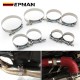 EPMAN 1Pair/Unit 43mm-113mm Stainless Steel Silicone Turbo Hose Coupler T Bolt Super Clamps For 1.5", 1.75", 2.0", 2.25", 2.5", 2.75", 3.0", 3.5", 4" Silicone Hoes