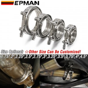 EPMAN Universal Upgraded 2",2.25",2.5",2.75",3",3.25",3.5",3.75",4",4.5" Auto Parts V-band Clamp Kit For Turbo, Exhaust Pipes EP-VKG