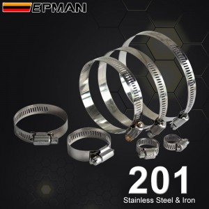 TANSKY 100PCS/LOT Screw Worm Drive Hose Clamp 201 Stainless Steel Hose Hoop Pipe Clamp Clip