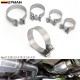 EPMAN Universal 2" 2.25" 2.5" 2.75" 3" 3.5" 4" 5" Inch High Strength Butt Joint Stainless Steel Exhaust Clamp Band Kit Auto Turbo Pipe Clips TKPPKG