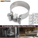 EPMAN Universal 2" 2.25" 2.5" 2.75" 3" 3.5" 4" 5" Inch High Strength Butt Joint Stainless Steel Exhaust Clamp Band Kit Auto Turbo Pipe Clips TKPPKG
