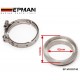 EPMAN GT45 T304 STAINLESS STEEL V-BAND TURBO/TURBOCHARGER DOWNPIPE CLAMP+FLANGE EP-VKGGT45