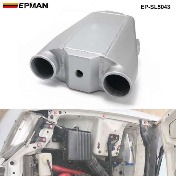 EPMAN -Universal Aluminum Water To Air Turbo Intercooler Front Mount 9.5" X 11" X 3.5" Inlet/Outlet: 2.5" EP-SL5043 EPMAN -Universal Aluminum Water To Air Turbo Intercooler Front Mount 9.5" X 11" X 3.5" Inlet/Outlet: 2.5" EP-SL5043