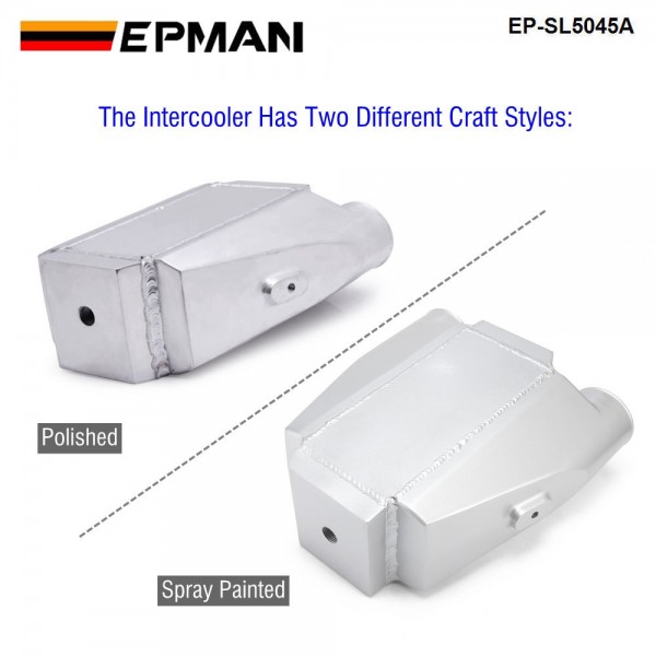EPMAN Universal 12"x12"X4.5" Water to Air Intercooler 3" Air Inlet Outlet EP-SL5045A