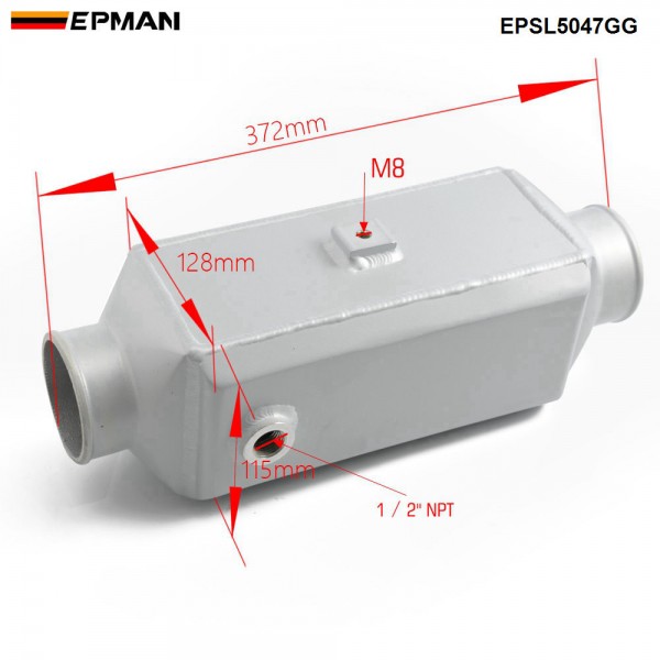 EPMAN Universal Light Weight Aluminum Bar and Plate Turbo Front-Mount Water to Air Intercooler EPSL5047GG