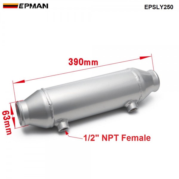 Epman Barrel Style Cooler Liquid to Air Intercooler 4"x10" ID/OD 2.5" For Supercharger Engine EPSLY250