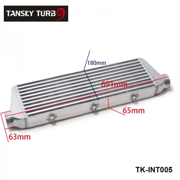 TANSKY - 550x180x65mm UNIVERSAL FRONT MOUNT TURBO INTERCOOLER For Honda Civic Nissan Toyota TK-INT005