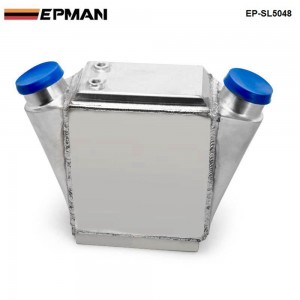 EPMAN Universal Aluminum 15" x 11" x 4.5" Bar & Plate Front Mount Water-To-Air Intercooler Inlet/Outlet: 2.5" EP-SL5048